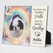 ペットのメモリアル 虹の水彩写真 フォトプラーク (側面)