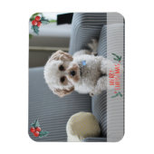 ペットのメリークリスマスフォトカード マグネット (縦)