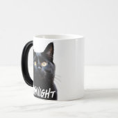 ペットのモダンクールタイポグラフィ名と写真 モーフィングマグカップ (正面左)