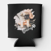 ペットのモダンタイポグラフィクール名と写真 缶クーラー (正面)