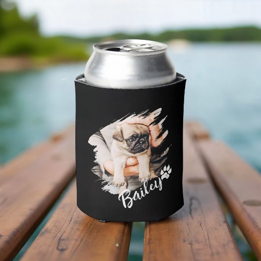 ペットのモダンタイポグラフィクール名と写真 缶クーラー