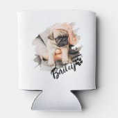 ペットのモダンタイポグラフィクール名と写真 缶クーラー (裏面)