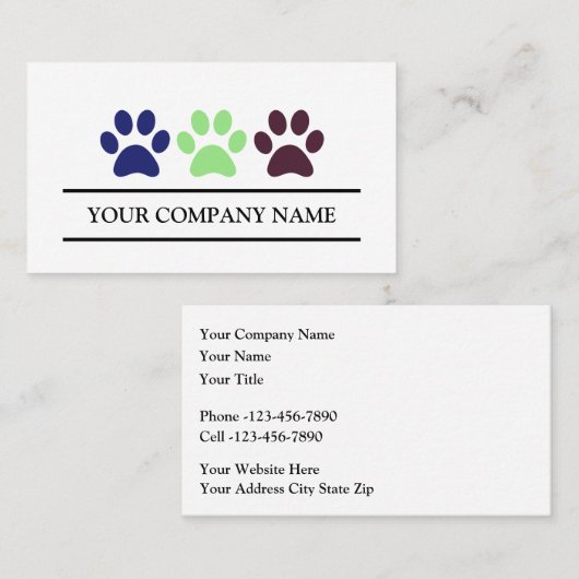 ペットのモダン世話 名刺 (正面/裏面)