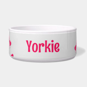 ペットのモダン散らばった書ピンクのハートのために ボウル