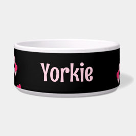 ペットのモダン散らばった書ピンクのハートのために ボウル