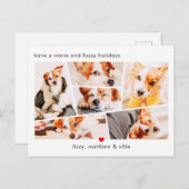 ペットのモダン シンプル カスタム 6 画像 コラージュ フォト シーズンポストカード (正面/裏面)