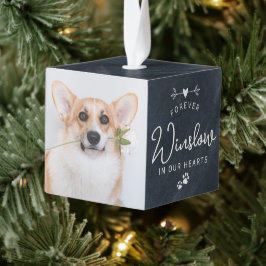 ペットのロストギフトドッグ記念4写真記念 キューブオーナメント