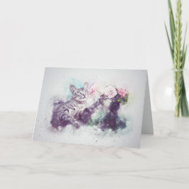 ペットのロス(虎猫)カスタム悔やみや弔慰 カード