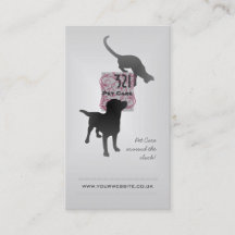 ペットの世話かペット付き添いの名刺