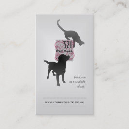 ペットの世話かペット付き添いの名刺 名刺