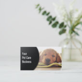ペットの世話のあっている犬名刺 名刺 (スタンド正面)