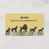 ペットの世話のドッグウォーカーの獣医 名刺 (裏面)