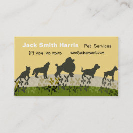 ペットの世話のドッグウォーカーの獣医 名刺