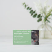 ペットの世話のベビーシッターをすること 名刺 (スタンド正面)