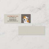 ペットの世話の名刺 スキニー名刺 (正面/裏面)