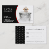 ペットの世話の名刺 予約カード (正面/裏面)