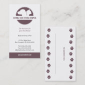 ペットの世話の名刺 予約カード (正面/裏面)