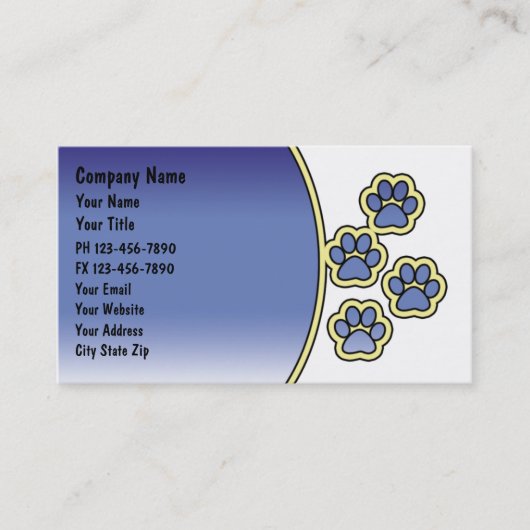 ペットの世話の名刺 名刺 (正面)