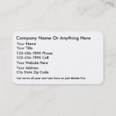 ペットの世話の名刺 名刺 (裏面)