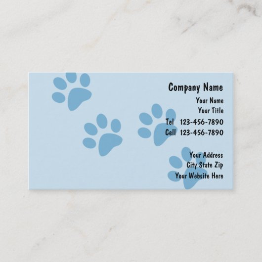 ペットの世話の名刺 名刺 (正面)