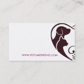 ペットの世話の名刺 名刺 (裏面)