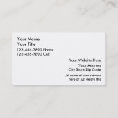 ペットの世話の名刺 名刺 (裏面)