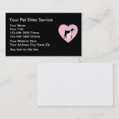 ペットの世話の名刺 名刺 (正面/裏面)