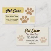 ペットの世話の名刺 名刺 (正面/裏面)