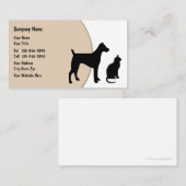 ペットの世話はモダンなデザインを整備します 名刺 (正面/裏面)