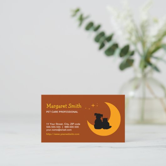 ペットの世話は付き添いの獣医の名刺をかわいがります 名刺 (スタンド正面)