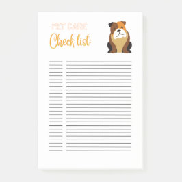 ペットの世話リスト ポストイット