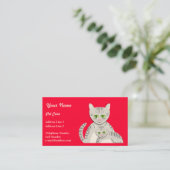 ペットの世話猫 名刺 (スタンド正面)