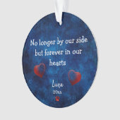 ペットの個別の追悼ギフト クリスマス写真 オーナメント (正面)