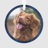 ペットの個別の追悼ギフト クリスマス フォト オーナメント (裏面)