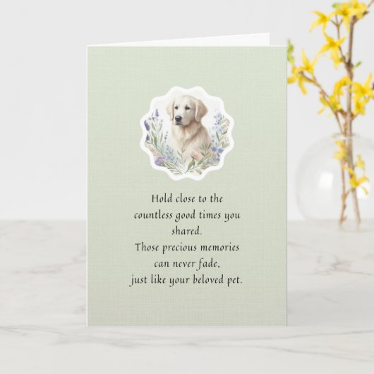 ペットの共感カード犬の花枠シリーズ カード (黄色い花)