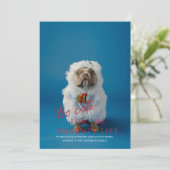 ペットの写真いけなの休日に可愛すぎる 招待状 (スタンド正面)