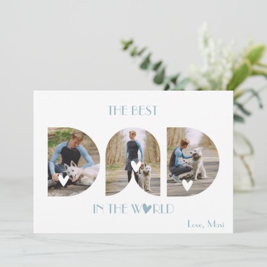 ペットの写真からの犬のお父さんへの父の日 シーズンカード (スタンド正面)