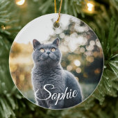 ペットの写真が入ったクリスマスオーナメント セラミックオーナメント