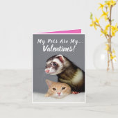 ペットの写真でバレンタインデーの特別な贈り物 カード (黄色い花)