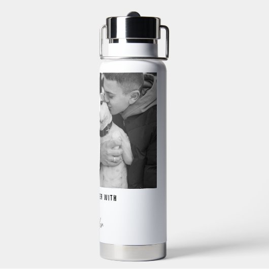 ペットの写真で人生がパーソナライズされた良い ウォーターボトル (背面)