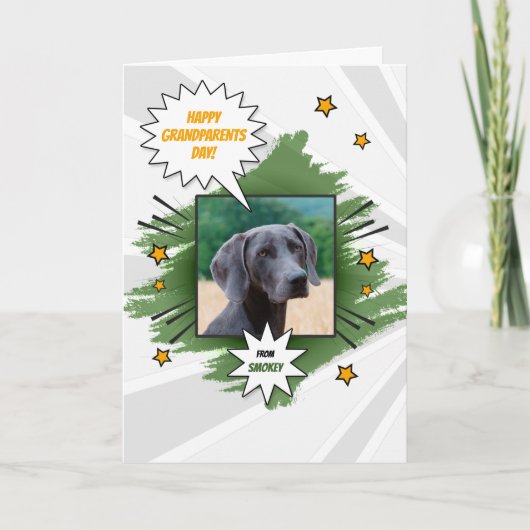 ペットの写真で祖父母の日から カード (正面)