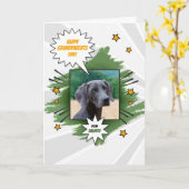 ペットの写真で祖父母の日から カード (黄色い花)