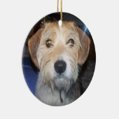 ペットの写真とタイポグラフィーのオーナメント セラミックオーナメント (右)