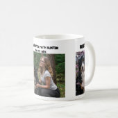 ペットの写真とテキストを使用したマグカップ コーヒーマグカップ (正面右)