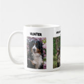 ペットの写真とテキストを使用したマグカップ コーヒーマグカップ (左)