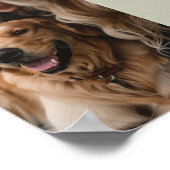 ペットの写真とメモリアル名言のパーソナライズされたギフト ポスター (角)