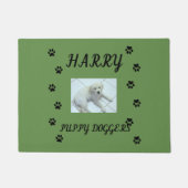 ペットの写真と名前を使ったポープリント ドアマット (正面)