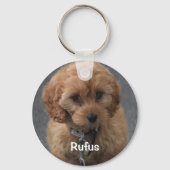ペットの写真と名前パーソナライズされた キーホルダー (正面)