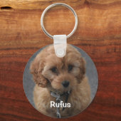 ペットの写真と名前パーソナライズされた キーホルダー (正面)