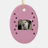 ペットの写真と名前1枚をプリント セラミックオーナメント (裏面)